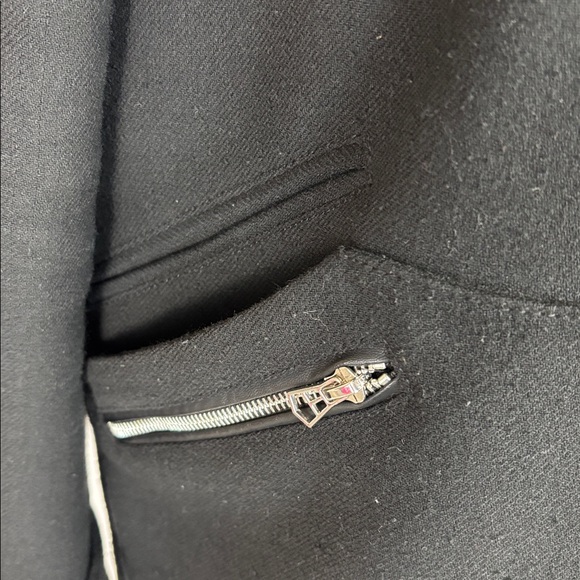ZARA Trafaluc black wool duffle coat with silver-toned hardware - so awesome - Picture 2 of 10